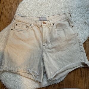Everlane Cream Jean Shorts